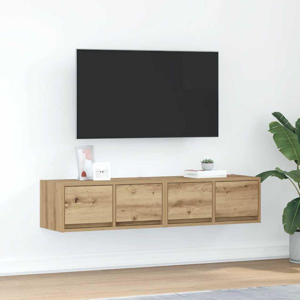 Syfax™ Mobili Porta Tv 2 Pz Rovere Artigianale 60X31X25,5Cm Truciolato-image