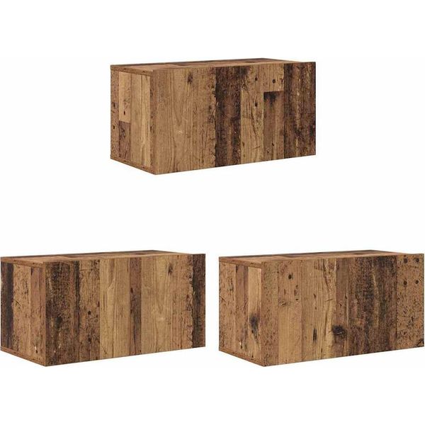 Syfax™ Set Mobile Tv 3 Pcs Marrone 60 X 30 X 30 Cm Legno Multistrato-image