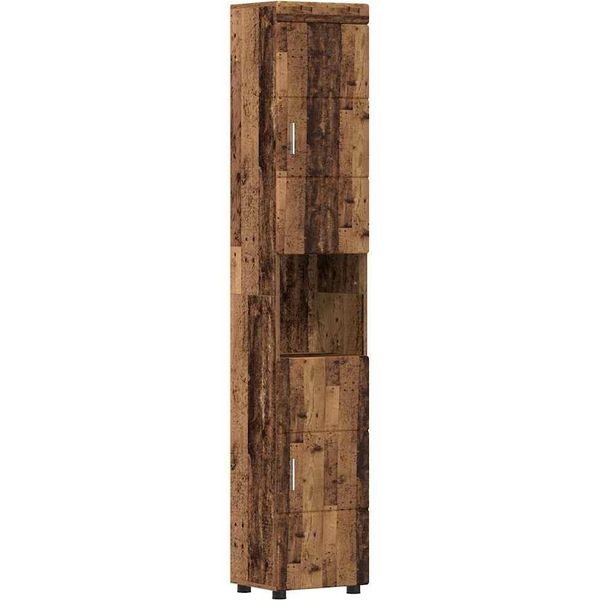Syfax™ Set Di Armadi Da Bagno Tulum Legno Vecchio 37 X 31,5 X 203 Cm-image