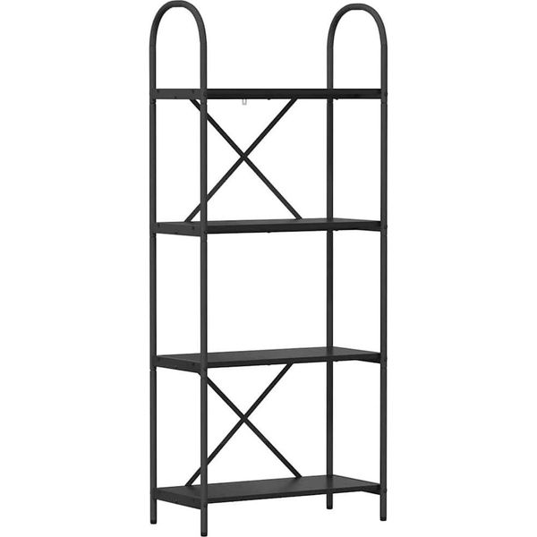 Syfax™ Libreria Rovere Nero 60 X 30 X 146 Cm Legno Multistrato-image