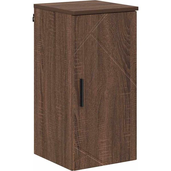 Syfax™ Mobile Da Bagno Con Porta Rovere Marrone 30 X 31,5 X 61 Cm-image