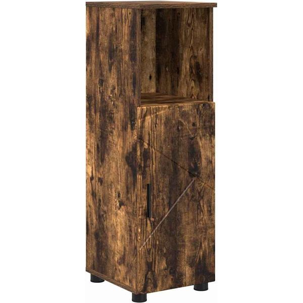 Syfax™ Mobile Da Bagno Con Archiviazione Rovere Fumé 30 X 35 X 95 Cm-image