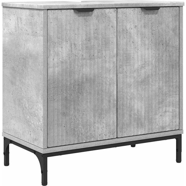 Syfax™ Armadio Per Lavabo Da Bagno Grigio Cemento 60,5 X 33,5 X 61 Cm-image