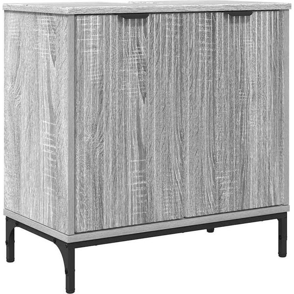 Syfax™ Armadio Per Lavabo Da Bagno Grigio Sonoma 60,5 X 33,5 X 61 Cm-image