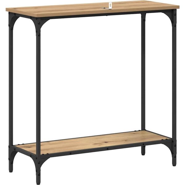 Syfax™ Tavolo Consolle Rovere Artigianale 75 X 30.5 X 75 Cm-image