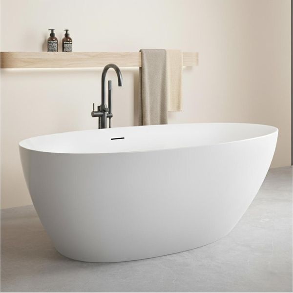 Vasca Da Bagno Autoportante In Acrilico Bianco BaÏA 170Cm-image