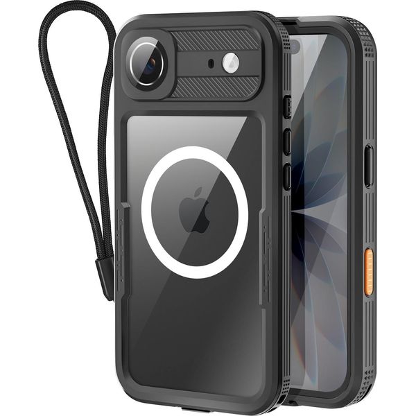 Shellbox, Custodia Impermeabile Avvolgente Per Iphone Air Magsafe Cinturino Antiurto, Nero-image