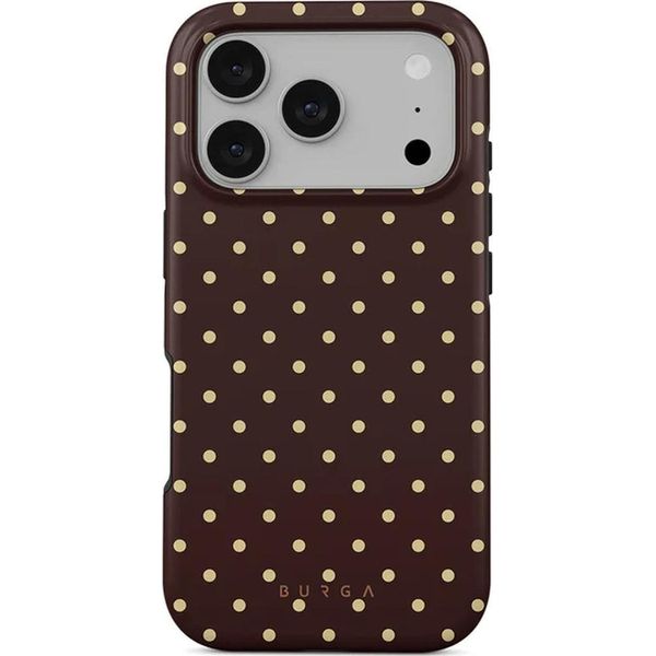 Custodia Per Iphone 17 Pro, Burga Sorry Busy Tough Magnetic, Marrone Con Puntini-image
