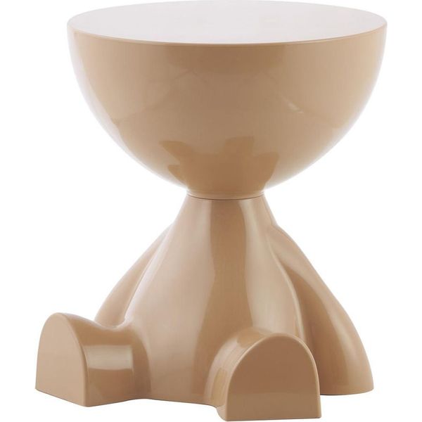 Howhomely | Tavolino Da Divano - Comodino - Beige Scuro - 36 X 36 X 41 Cm - Tavolino - In Plastica - Moderno-image