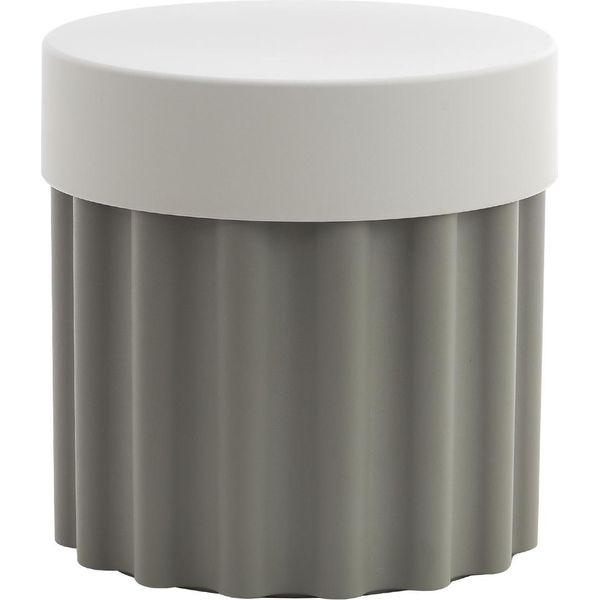Howhomely | Tavolino - Comodino - 36 X 36 X 37 Cm - Grigio - Tavolino Da Divano - In Plastica - Minimalista E Moderno-image