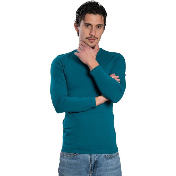 Camicia Da Uomo A Maniche Lunghe Con Scollo Rotondo. Benzina: S-image