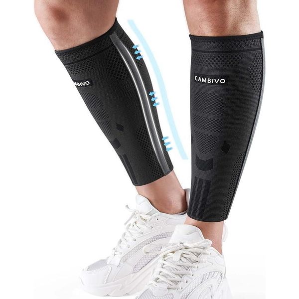 Cambivo Polpaccera Compressione Uomo Donna X2, Calze A Compressione, Gambaletti Compressione, Fascia Polpaccio Compressione, Calze Sportive Per Corsa, Fitness, Sport, Calcio, Ciclismo, Vene Varicose-image