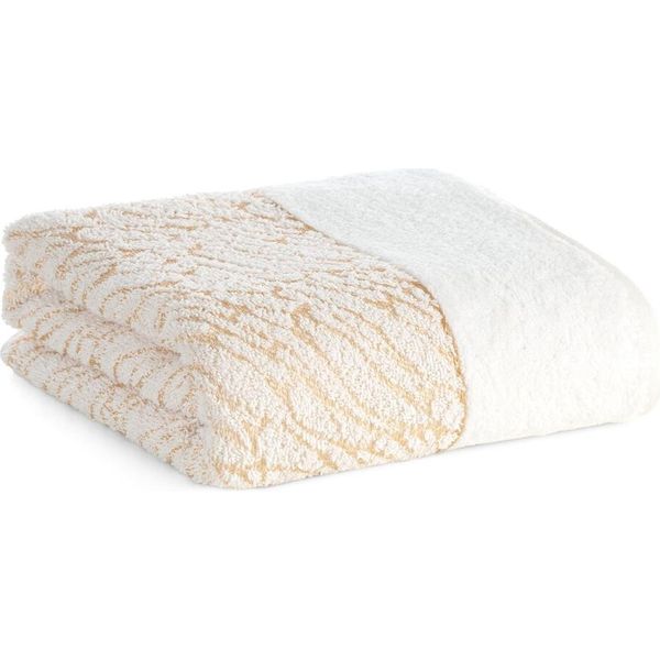Eurofirany | Asciugamano Da Bagno - Asciugamano - 70 X 140 Cm - Crema - Asciugamano In Cotone - Morbido-image