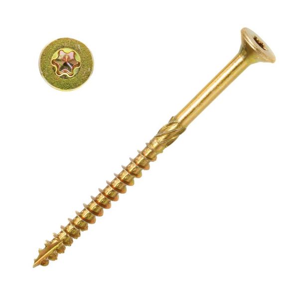 Viti Per Legno Torx 6X200 Testa Svasata 20 Pezzi Vite Universale Per Giunzioni In Legno Viti Per Pannelli Truciolari Zincate Gialle-image