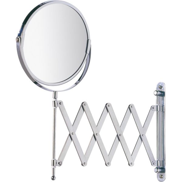 Wenko Specchio Cosmetico Per Il Trucco Telescopico Da Parete Bagno Wc Make Up Ingrandimento 3X-image