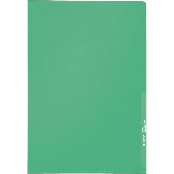 Leitz 4000-00-55 4000 Manicotto Per Pellicola Pp A4 Standard, Grana, Verde, 0,13 Mm-image