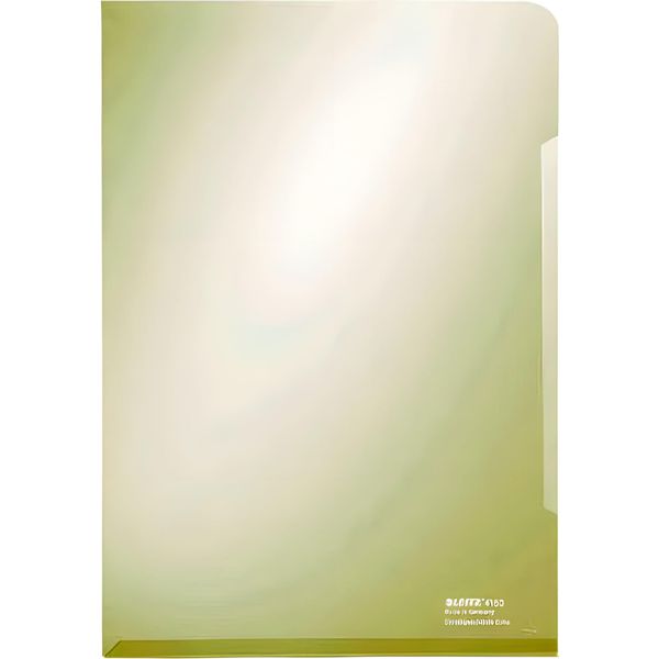 Leitz 4153-00-15 Copertina Per Documenti In Pvc Super Premium A4, A Prova Di Documento, Giallo-image