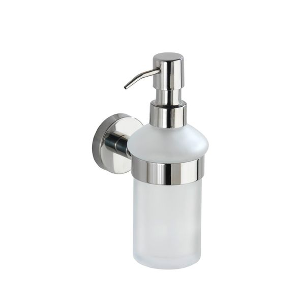 Wenko Vetro Dispenser Sapone Lozione 200 Ml Bosio Acciaio Inox Dispenser Accessori Bagno-image