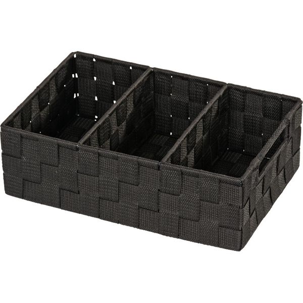 Wenko Organizer 3 Scomparti Con Maniglia Cestino Bagno Cucina Wc Scaffali Adria Storage-image
