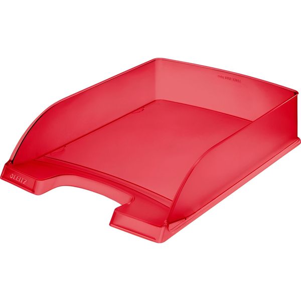 Leitz 5227-00-26 5227 Vaschetta Per Lettere Standard Plus - A4, Polistirolo, Rosso Gelo-image