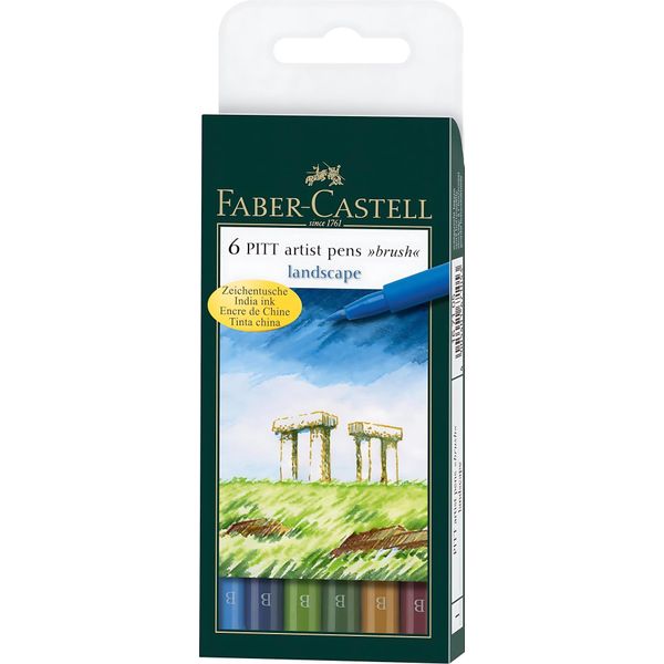 FABER-CASTELL Penna A Inchiostro Pitt Artist Pen B Landsc. 6X-image