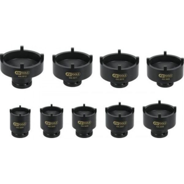 Ks Tools Set Di Chiavi Per Dadi Scanalati, Perno Esterno 9 Pezzi 450.5000-image