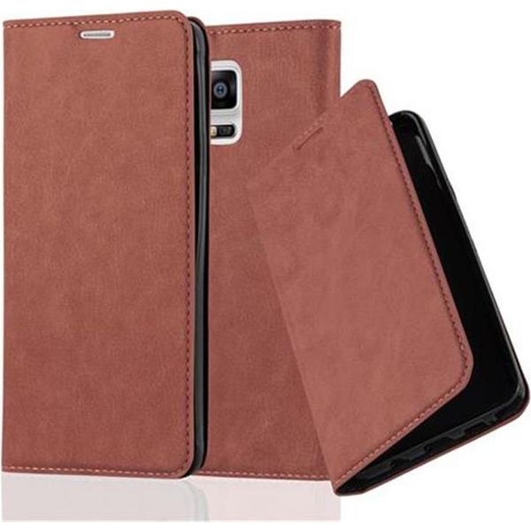 Cadorabo Custodia Per Samsung Galaxy Note 4 Custodia Protettiva In Marrone Custodia Per Cellulare Cover Chiusura Magnetica-image