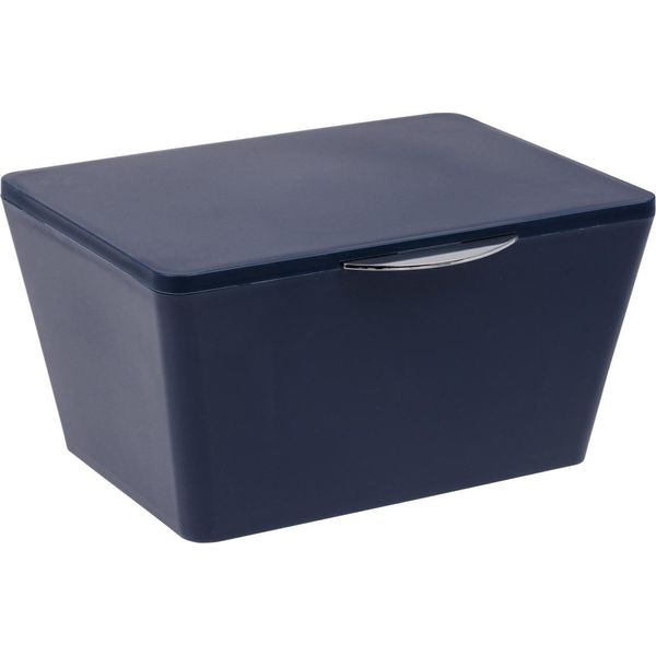 Wenko Scatola Portaoggetti Con Coperchio Brasil Blu Scuro, Stoccaggio E Organizzazione-image