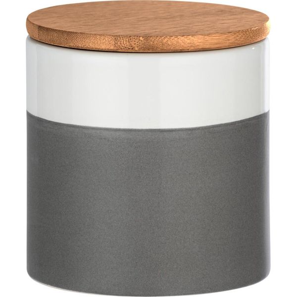 Wenko Barattolo Malta 0,45 L Contenitore In Ceramica Coperchio In Bambù-image