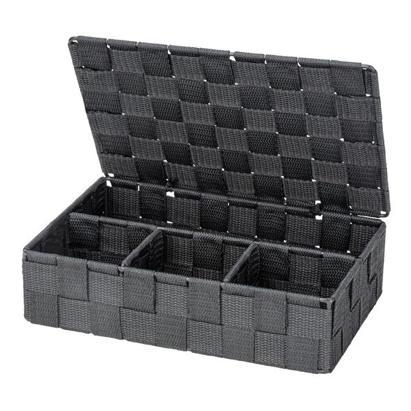 Wenko Cestino Portaoggetti Adria Coperchio Bagno Ospiti Wc Cucina Box-image