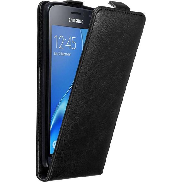 Cadorabo Cover Per Samsung Galaxy J1 2016 Cover Protettiva In Nero Flip Case Custodia Per Cellulare Cover-image