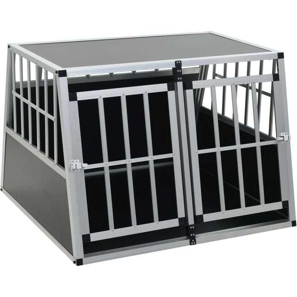 Vidaxl Box Per Il Trasporto Di Cani Con Doppia Porta 94 X 88 X 69 Cm-image