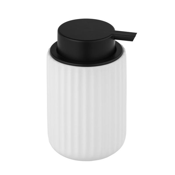 Wenko Dispenser Di Sapone In Ceramica 300 Ml Dispenser Liquido Bellubo Bianco Bagno Wc-image