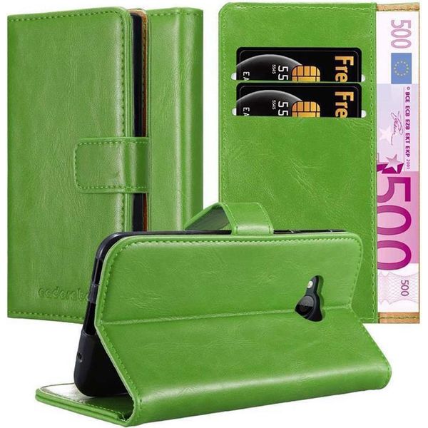Cadorabo Cover Per Htc U Play Cover Protettiva In Verde Cover Telefono Cellulare Cover Libro Custodia Custodia-image
