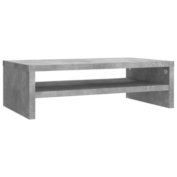 Supporto Per Monitor Grigio Cemento 42X24X13 Cm Materiale A Base Di Legno-image