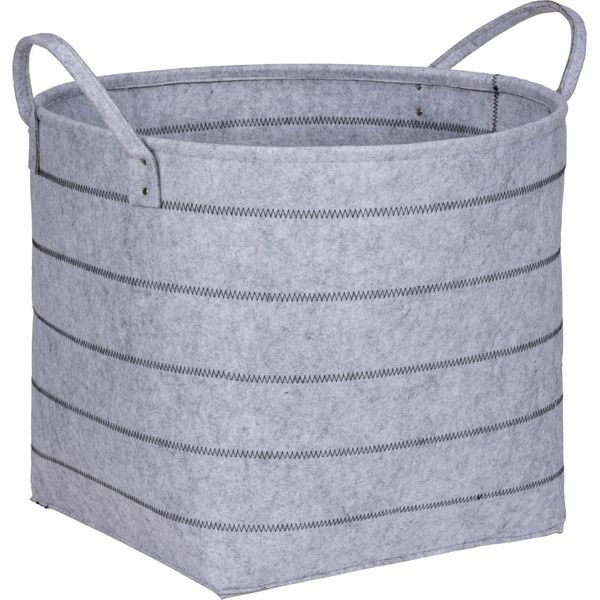 Cestino In Feltro Wenko Nella Grigio, Xl, Cestino Con 2 Maniglie Per Il Trasporto, Grigio, Poliestere Grigio Chiaro-image