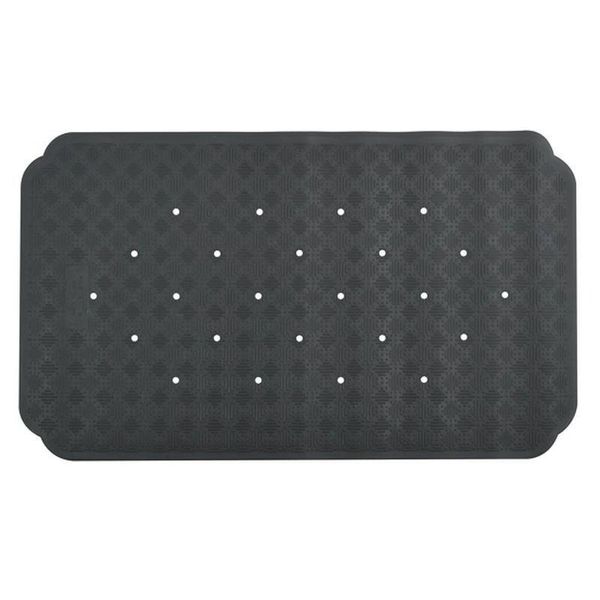 Tappeto Doccia Spirella "Ruby"" Tappeto Doccia Antibatterico Antiscivolo Con Ventose - Nero - Circa 70 X 40 Cm - Gomma Naturale"-image