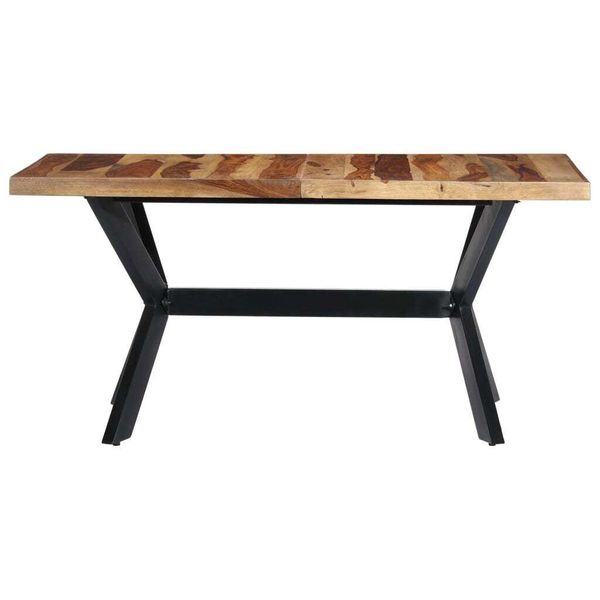 Vidaxl Tavolo Da Pranzo 140X70X75 Cm In Legno Massiccio Di Acacia-image