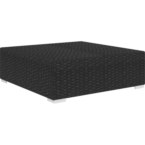 Syfax™ Poggiapiedi Modulare 1 Pz Con Cuscino In Polyrattan Nero-image