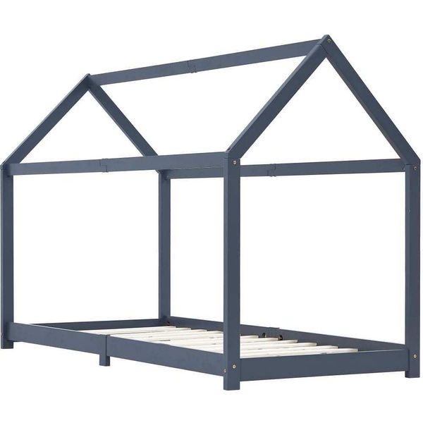 Syfax™ Giroletto Per Bambini Grigio In Massello Di Pino 90X200 Cm-image