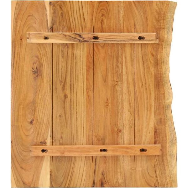 Vidaxl Piano Bagno In Legno Massiccio Di Acacia 80X52X2,5 Cm-image
