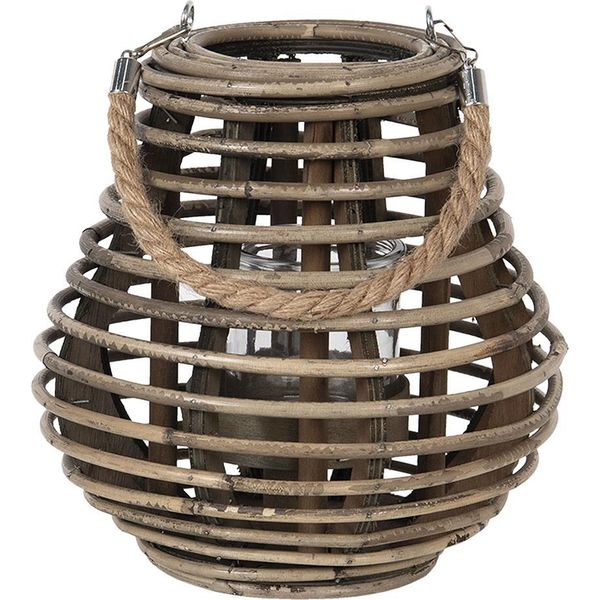 Lanterna Clayre & Eef Ø 23X23 Cm Legno Marrone-image