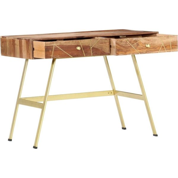 Syfax™ Scrivania Con Cassetti 100X55X75 Cm Legno Massello Di Acacia-image