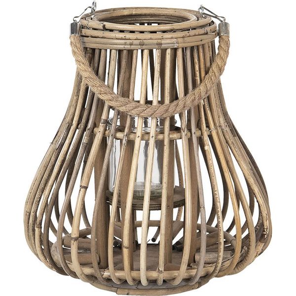 Lanterna Clayre & Eef Ø 27X30 Cm Legno Beige-image
