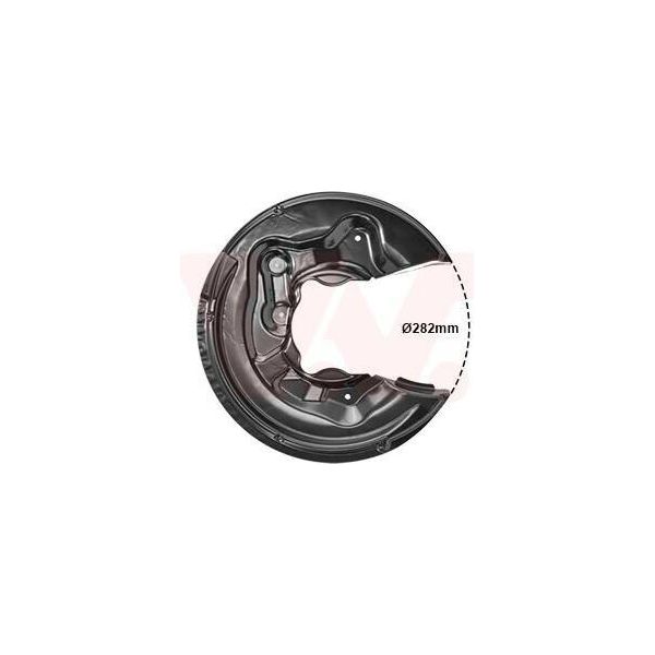 Piastra Di Ancoraggio Posteriore Sinistra Da Van Wezel Per Disco Freno-Ø282 Mm (0334373) Piastra Impianto Frenante-image