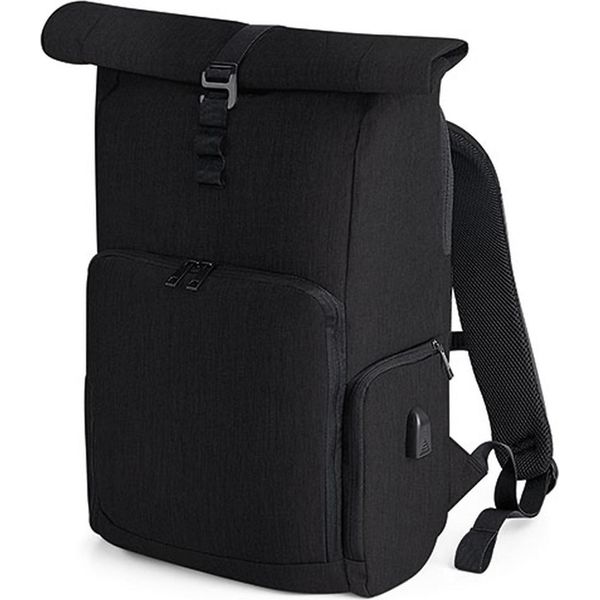 Quadra QD995 | Zaino Per Laptop Q-Tech Charge Roll-Top, 31 X 45 X 17 Cm - Colore: Nero - Dimensioni: 31 X 45 X 17 Cm-image