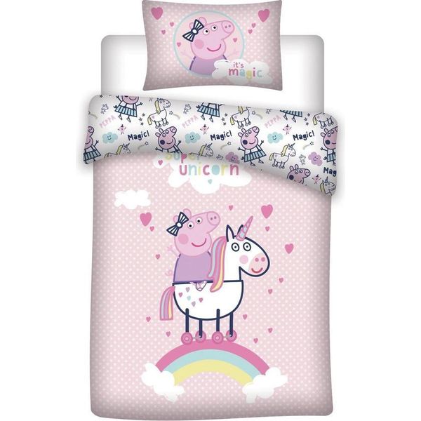 Peppa Pig Bettbezug Unicorno 140 X 200 Cm Baumwolle-image