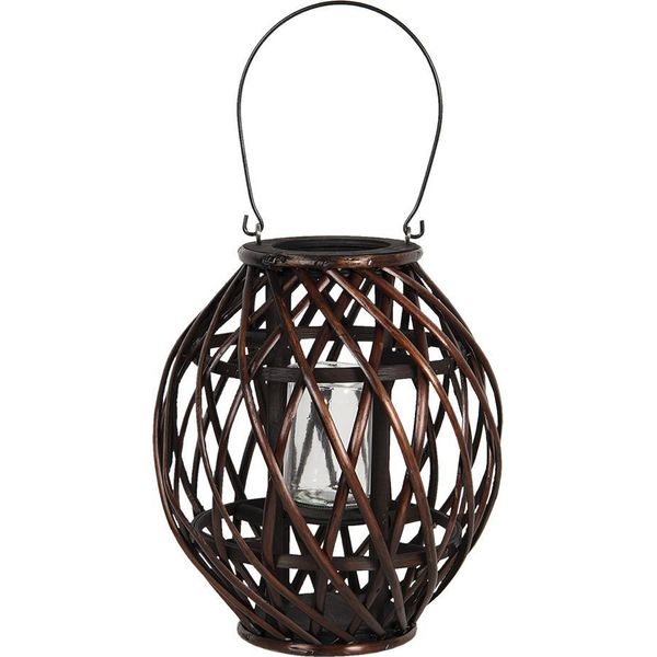 Lanterna Clayre & Eef Ø 26X30 Cm Legno Marrone-image