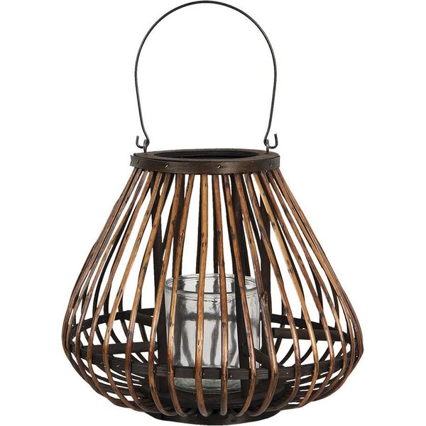 Lanterna Clayre & Eef Ø 36X30 Cm Legno Marrone-image
