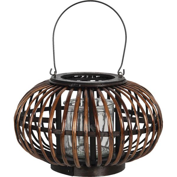 Lanterna Clayre & Eef Ø 34X21 Cm Legno Marrone-image